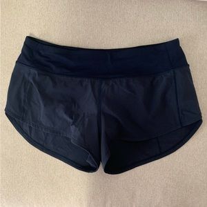 lululemon athletica navy blue women's athletic shorts